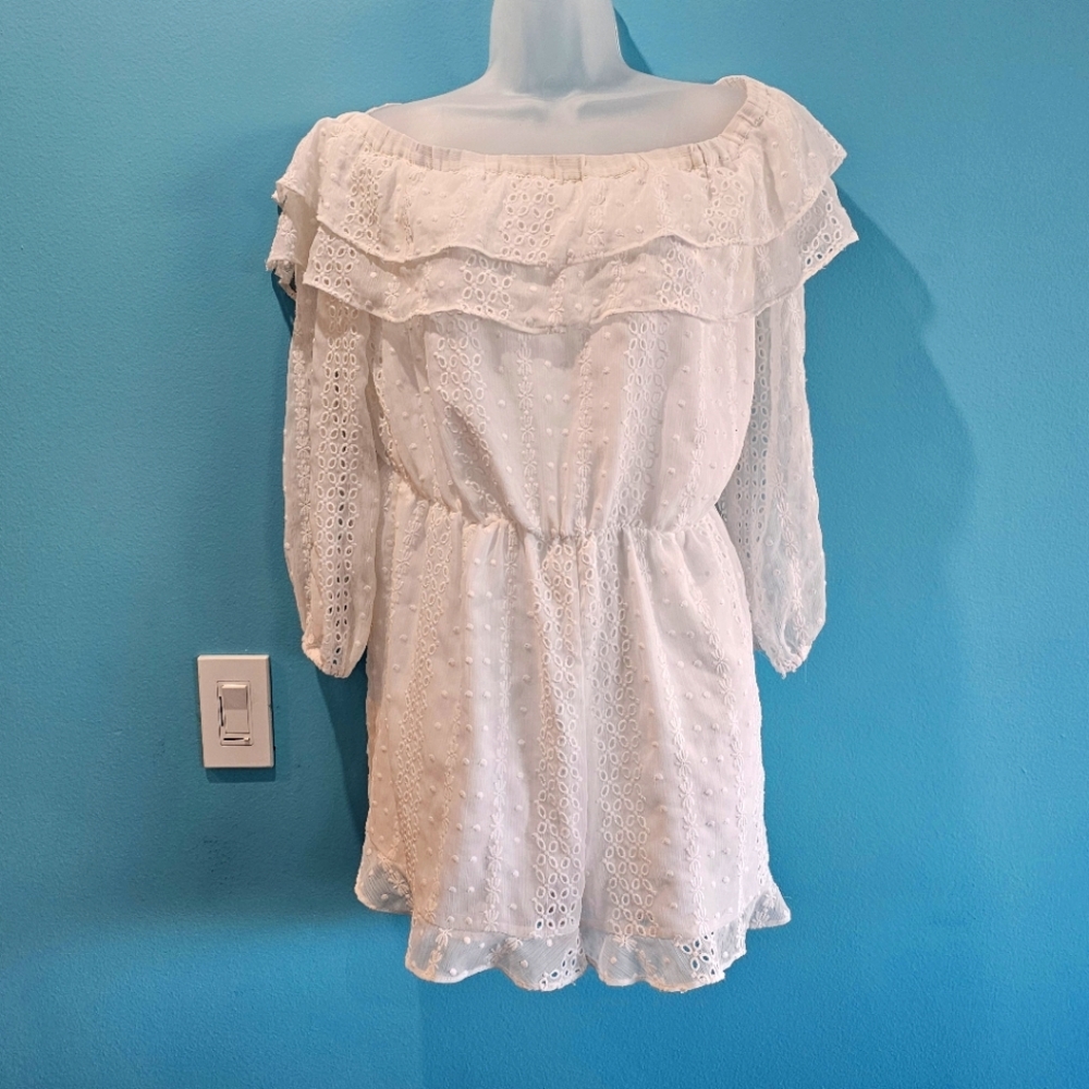 Express white resort romper